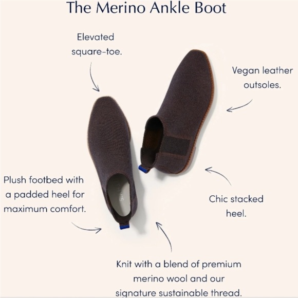 ROTHY'S The Merino Ankle Wool Slip-On Ankle Booties Chelsea - Picture 7 of 10